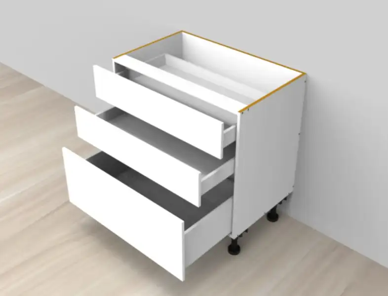 Custom 3 Equal Drawers Cabinet - Photo 1