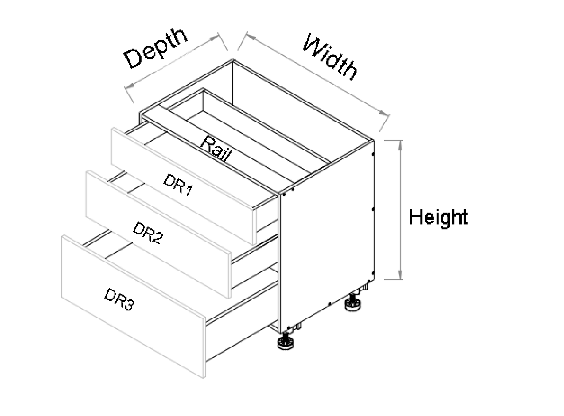 Standard 3 Drawers Custom