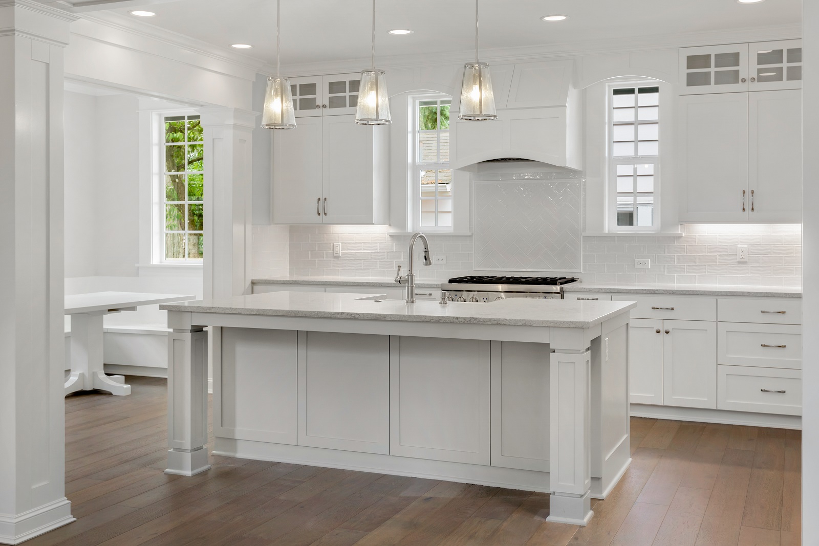 shaker kitchen with flat pack cabinets